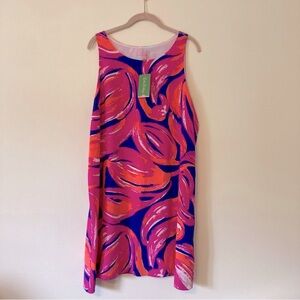 NEW Lilly Pulitzer Jackie Shift Dress in Bomber Blue 100% Silk